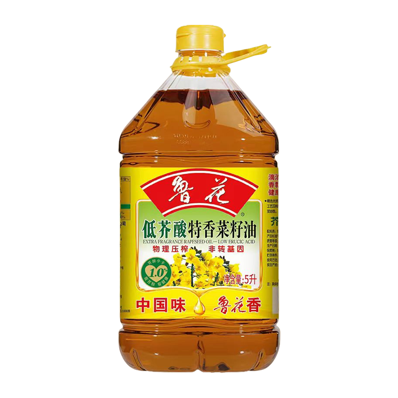 鲁花低芥酸特香菜籽油非转基因物理压榨5L低芥酸