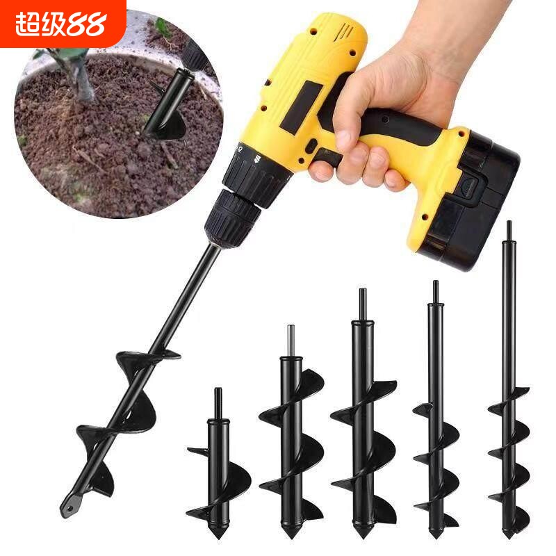 土地打洞神器电动挖坑钻土钻孔机大棚松土菜工具电锤割草机柴油图片