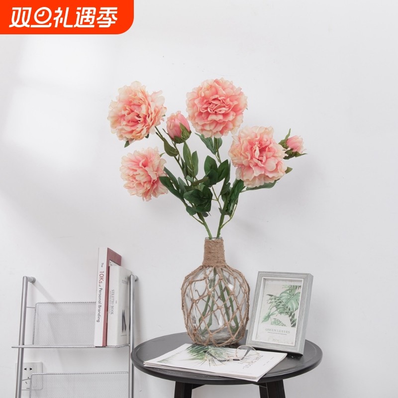 【新品】仿真花销售若云大牡丹仿真植物假花婚庆家居装饰MW1122