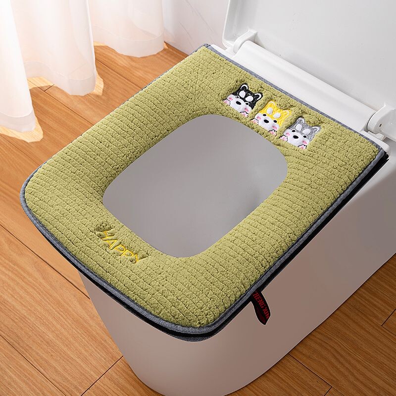 方形马桶垫加厚四季通用方型马桶坐垫四方方口通用型坐便套拉链款