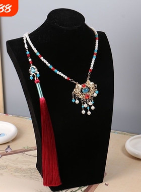 璎珞项链金锁配饰汉服马面裙女