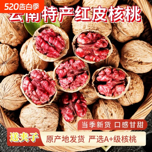 【新货】云南特产红皮紫皮头茬新货薄皮花青素原味零食即食坚果精