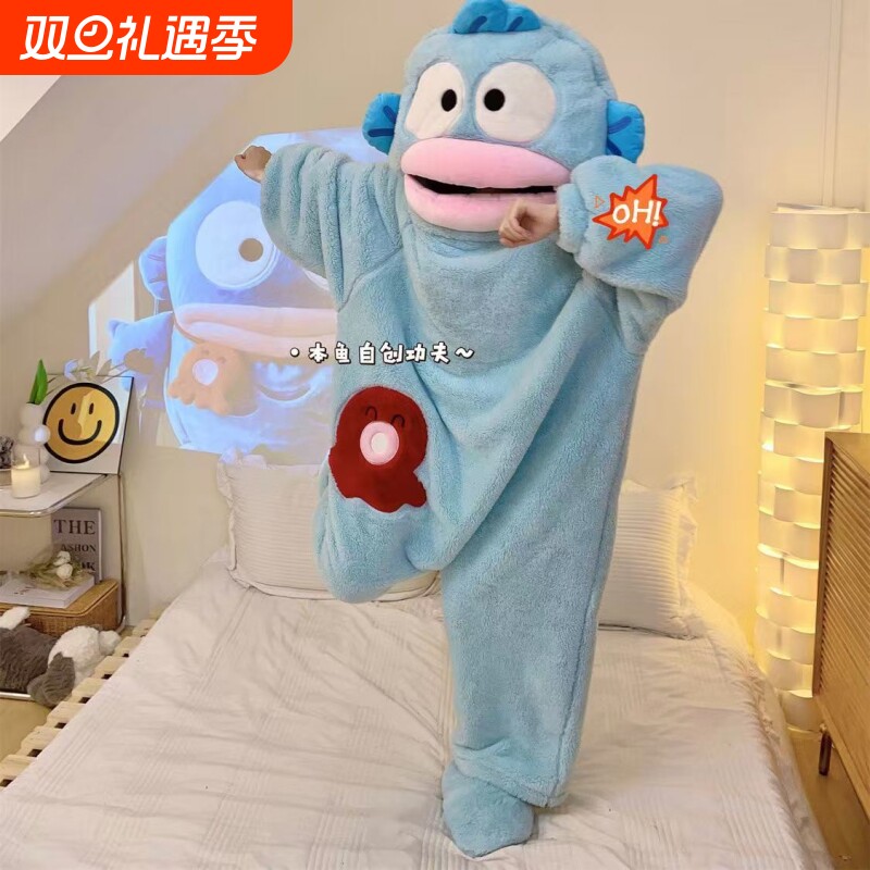 小丑鱼连体睡衣女大嘴鱼搞怪睡袍