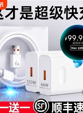 华为充电器手机快充【官方正品】适用于120W超级66W充电头Mate60/30pro原40/nova5/6/7/8/9/10/6A数据线套装9