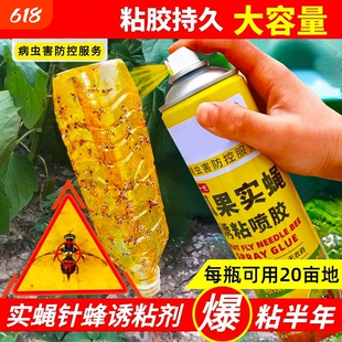 瓜果实蝇诱粘剂引诱捕器黄板贴小蜜锋杀虫针蜂果苍蝇专用强力喷胶