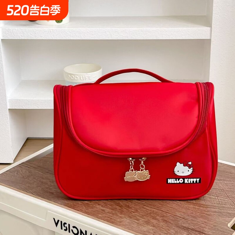 hellokitty化妆包便携式大容量洗漱收纳手提防水可爱旅游圣