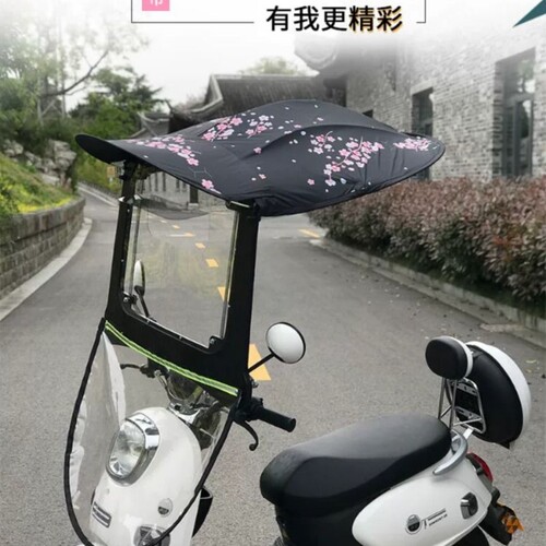 电动车挡雨棚电瓶车防晒遮阳伞踏板摩托车挡风罩防雨蓬篷车棚新款