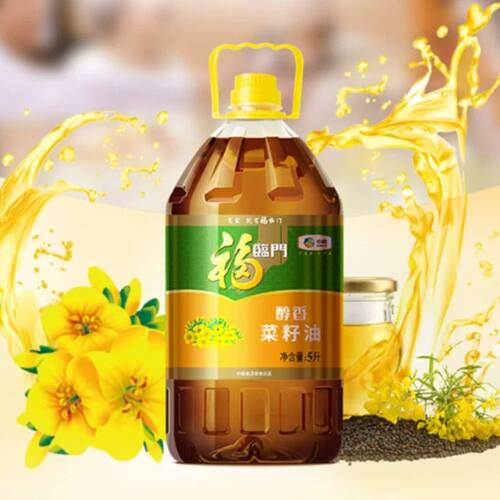 福临门醇香菜籽油5L食用油优质家用炒菜煎炸转基因甄选烹饪
