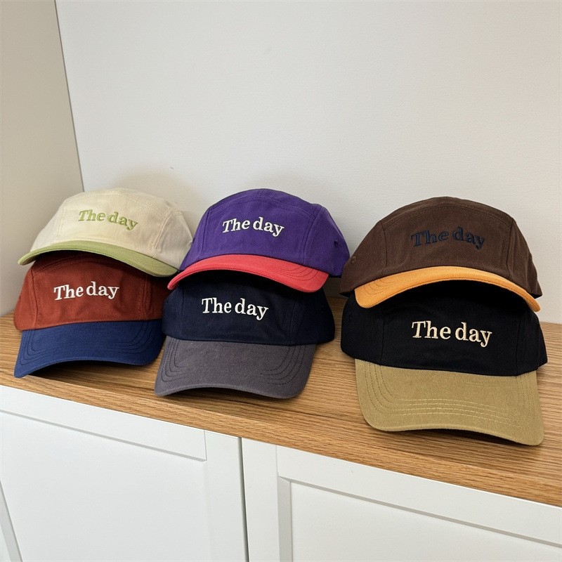 美式街头男帽子时尚撞色拼接遮阳棒球帽女夏季防晒嘻哈宽檐鸭舌帽