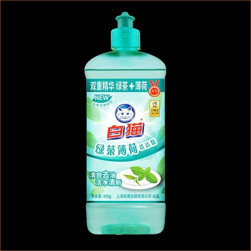 白猫绿茶薄荷洗洁精 458g/瓶