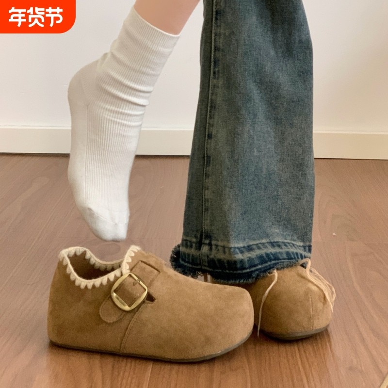 复古全包超火勃肯鞋女款2026新款春季一脚蹬乐福鞋厚底增高单鞋潮,女鞋,勃肯鞋/软木鞋,淘宝优惠券,粉丝福利购,淘宝优惠卷