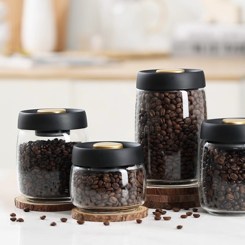 真空咖啡豆密封罐食品级咖啡粉储存罐奶粉密封专用罐核桃干果玻璃