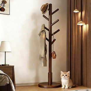 实木衣架落地卧室衣帽架简易立式挂衣架客厅家用挂包架挂衣服架子