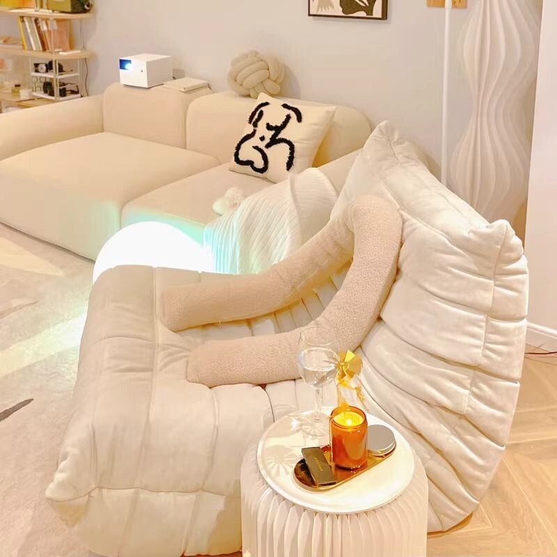 懒人沙发毛毛虫沙发椅阳台躺卧网红卧室单人小沙发榻榻米可躺可睡