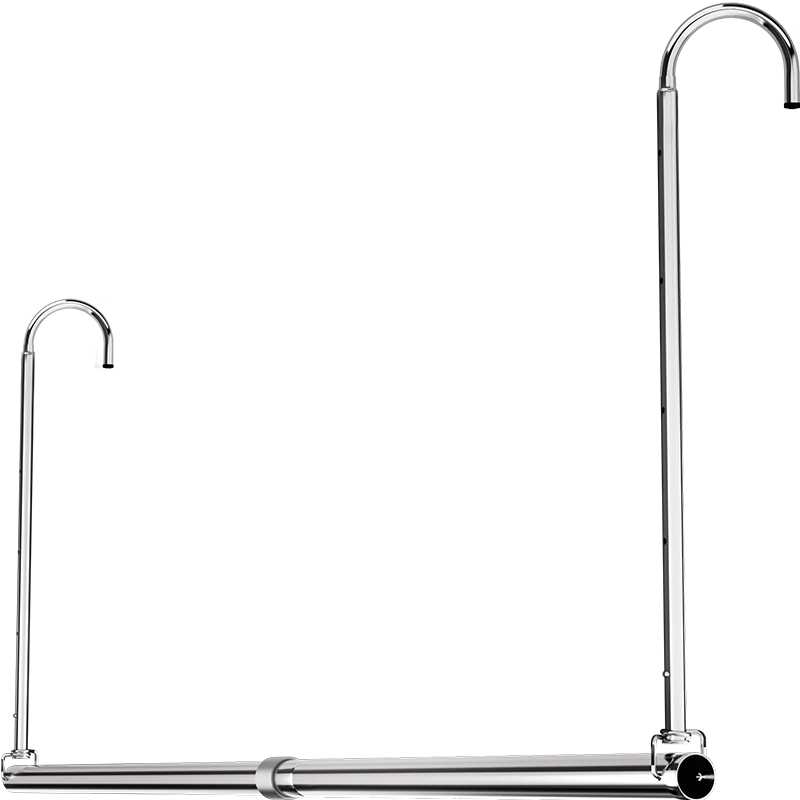 阳台可伸缩晾衣杆悬挂式免打孔家用挂衣杆吊挂晒被神器折叠晾衣架