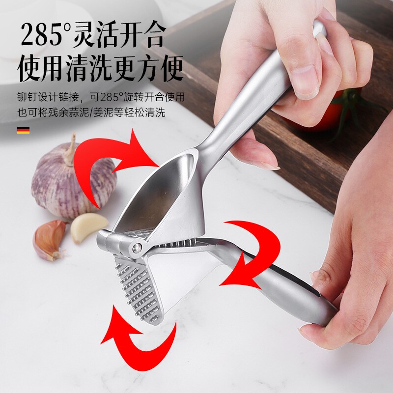 TikTOK跨境亚马逊锌合金压蒜器手动捣蒜器压蒜泥器挤蒜器蒜蓉夹