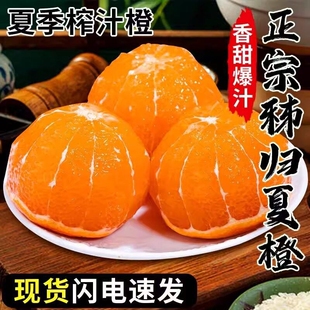 正宗夏橙秭归水果新鲜当季整箱榨汁橙冰糖果冻脐橙甜橙子专果现摘