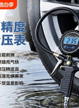 胎压表气压表高精度带压力打气嘴充气头汽车轮胎压监测器计加气枪