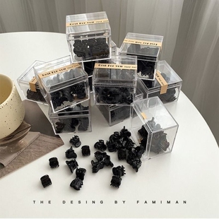 侧边发卡发抓公主头饰 2024年小号抓夹刘海发夹碎发小夹子黑色新款