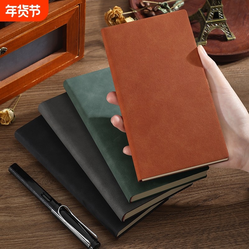 A6笔记本口袋小本子可印logo商务办公软皮工作记事本简约皮面日记本口袋本随身携带记录本随手记