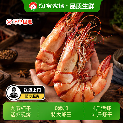 0添加九成干九节虾干
