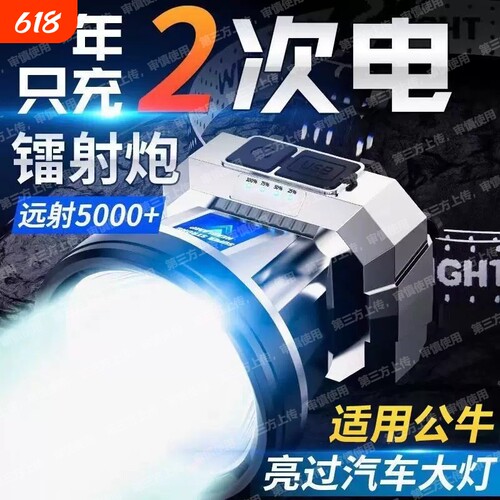 公牛超亮远射适用头灯