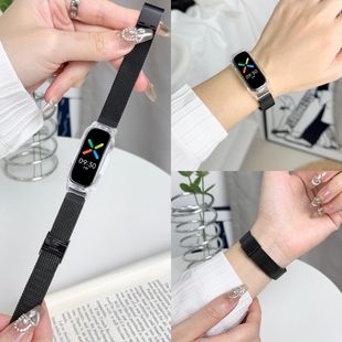 版 活力版 EVA限定版 适用OPPO 腕带男女生个性 时尚 通用智能手环替换oppo金属卡扣款 潮流配件 band金属表带运动版