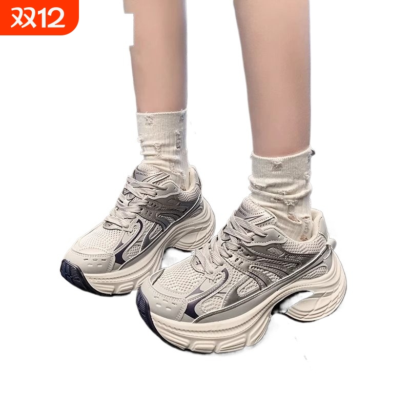 爆款百搭松糕厚底老爹运动鞋增高小个子休闲新款春季鞋女春款