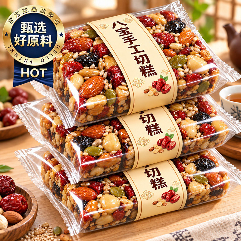 八宝手工切糕党参新疆特产核桃坚果糕点零食健康食品送礼黑芝麻