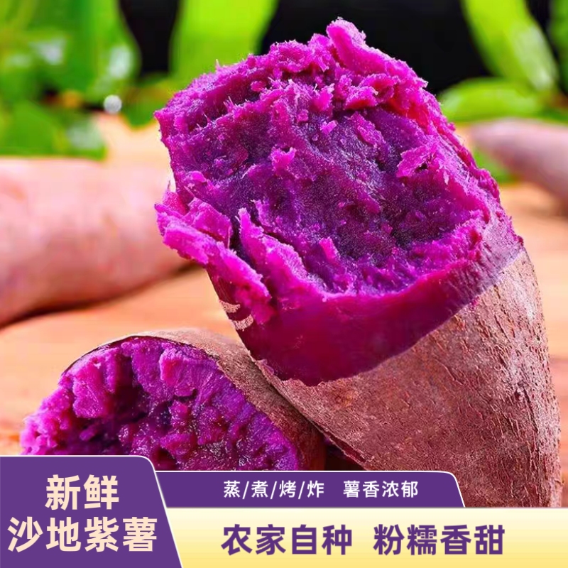 紫薯新鲜现挖紫罗兰粉糯香甜