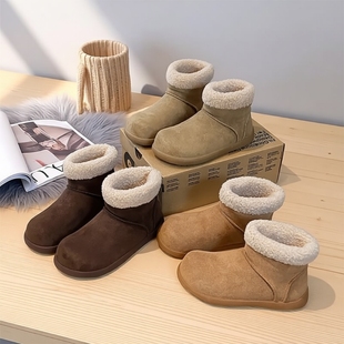 大头加绒短筒靴W31 小土豆卷毛雪地靴女皮毛一体韩版 冬季 新款