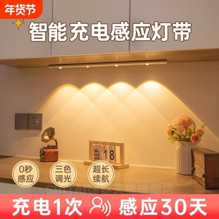 人体感应充电led灯条无线自粘酒柜玄关小山丘人来即亮小夜灯鞋柜