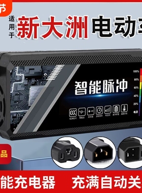 适用原装新大洲电动车电瓶充电器48V12AH60V20AH72V30A新国标铅酸