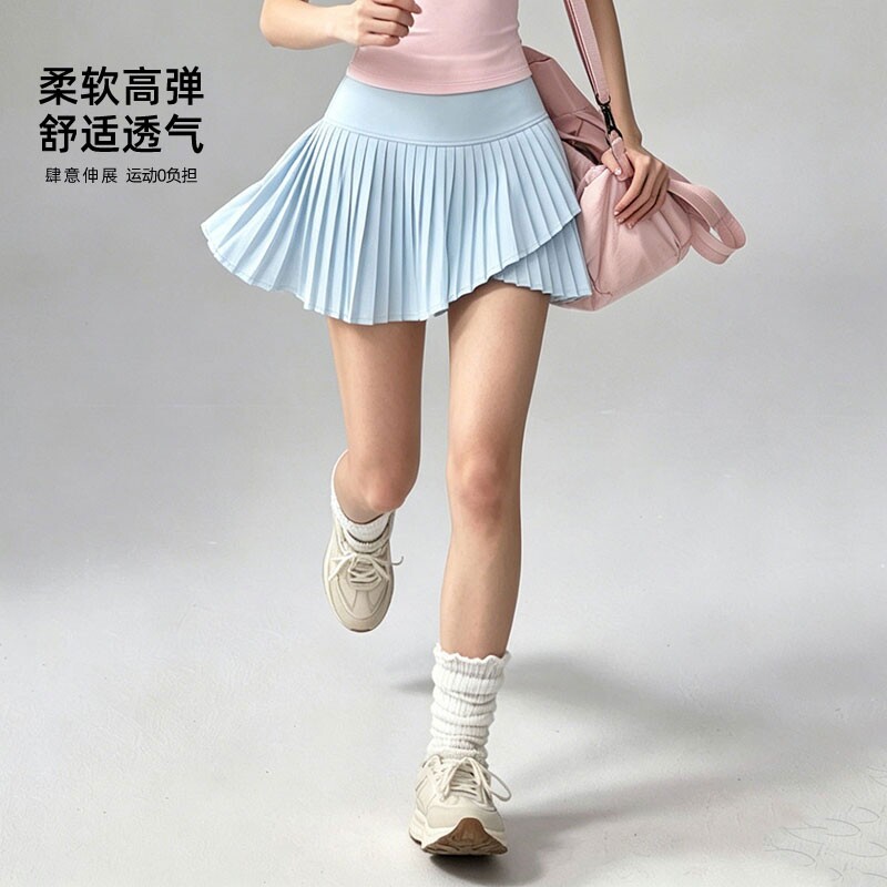 防走光百褶运动短裙裤女 速干透气 网球羽毛球跑步健身瑜伽短裤