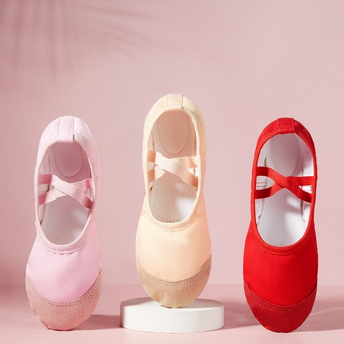 儿童舞蹈鞋女软底芭蕾舞鞋成人艺考专用猫爪鞋古典民族练功形体鞋