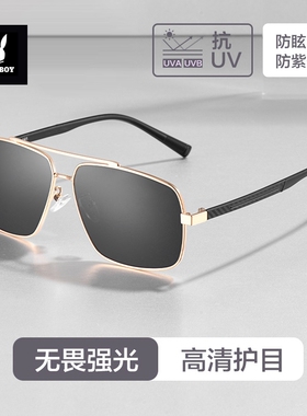 花花公子墨镜男款2025新款男士高级感大脸开车专用太阳眼镜女偏光