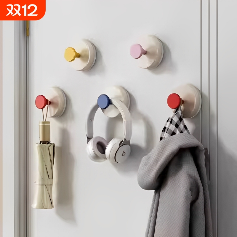 门后吸盘式挂钩承重免钉壁挂入户门口放钥匙钥匙架置物墙面免打孔