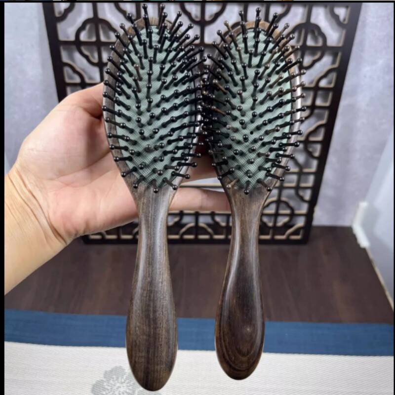 厂家沉贵木气囊梳按摩梳头部按摩气垫梳子檀木梳子气垫梳