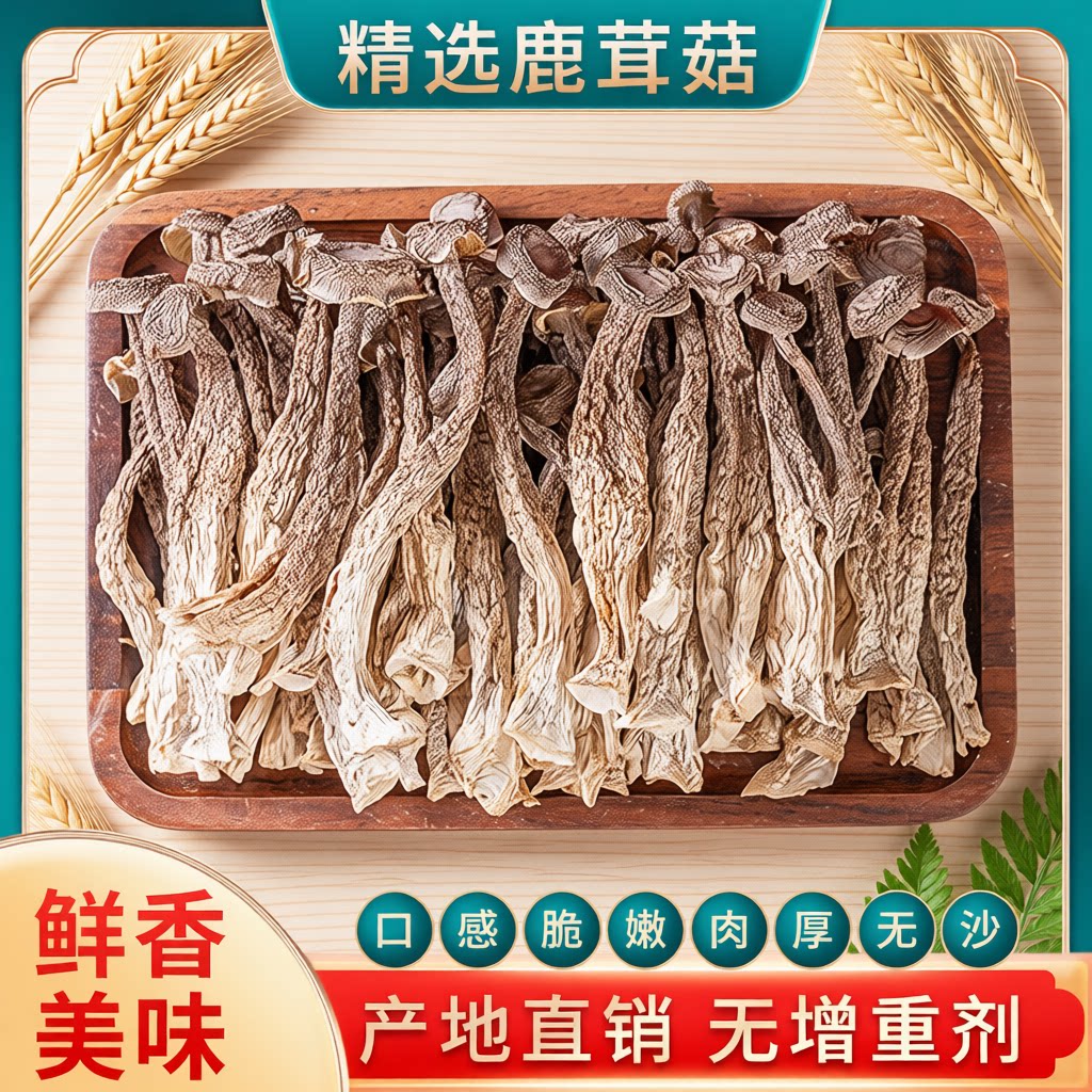 鹿茸菇干货特产级500g云南营养菌菇类干蘑菇鹿茸菌山珍包邮香菇