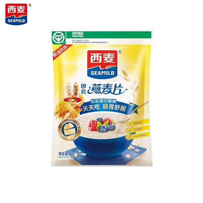 西麦即食纯燕麦片1000g*1袋起多规格冲泡高蛋白燕麦片