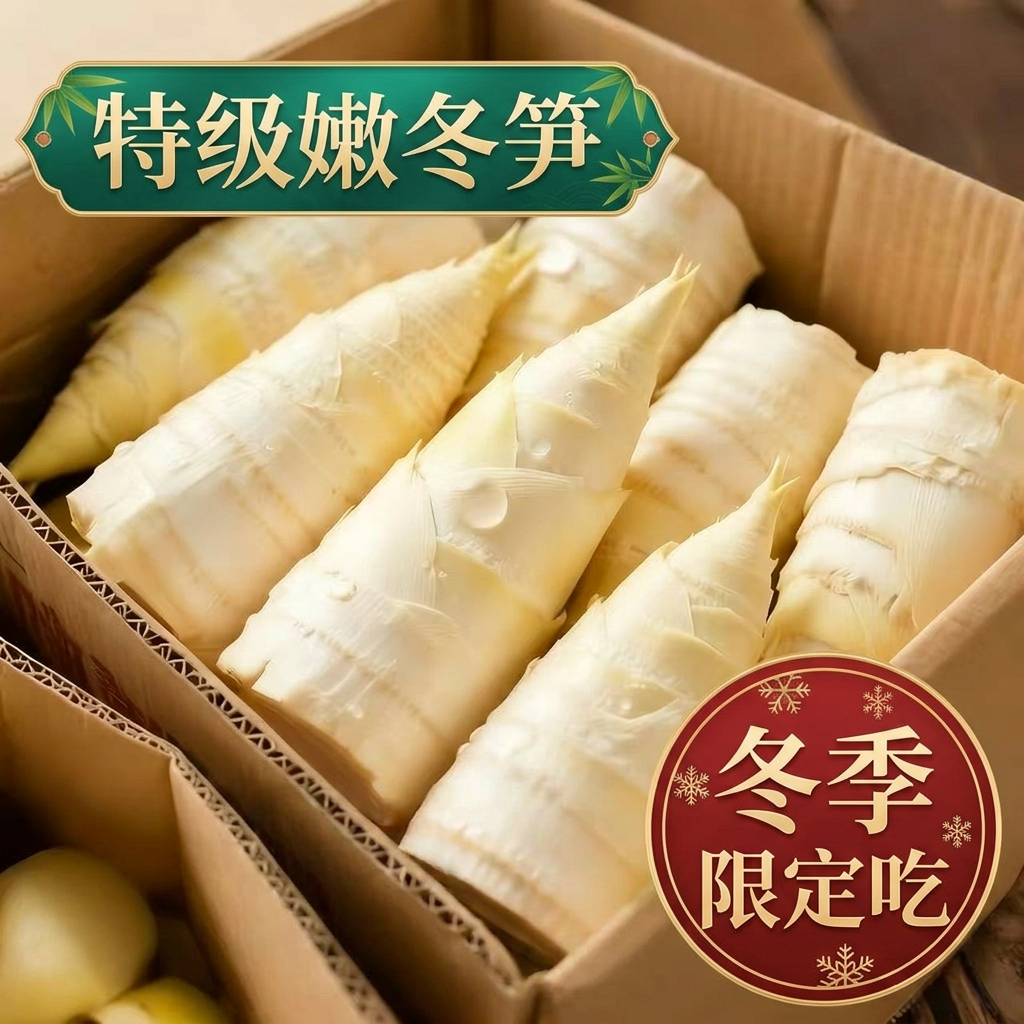 正宗江西新鲜冬笋竹笋野生春笋水煮商用批发5斤笋尖嫩笋食用