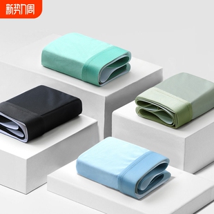 青年运动舒适透气潮平角裤 男冰丝四角裤 大码 短裤 男士 衩薄夏季 内裤