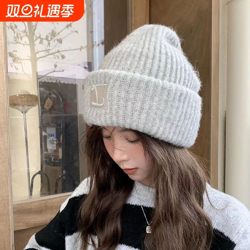 大头围毛线帽子女秋冬季2025新款