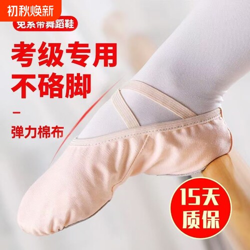 儿童舞蹈鞋女童新款成人软底芭蕾舞中国舞练功专用男童跳舞鞋考级
