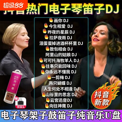 重低音抖音流行电子琴笛子纯音乐DJ车载U盘无损高音质动感嗨曲MP3