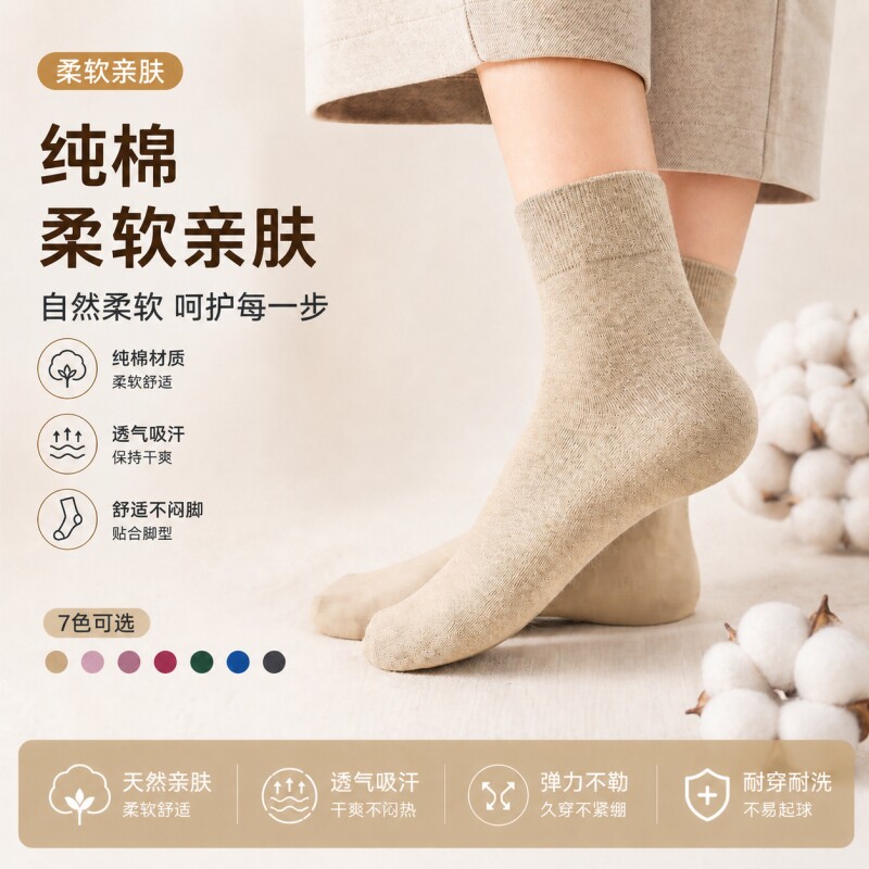 袜子男款女款纯棉防臭夏季薄款中筒袜透气抗菌男生长筒袜女生短袜