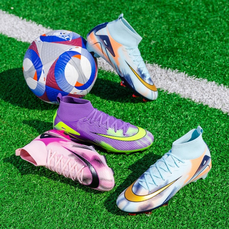 新款足球运动鞋青少年学生人造坪长钉碎钉足球鞋