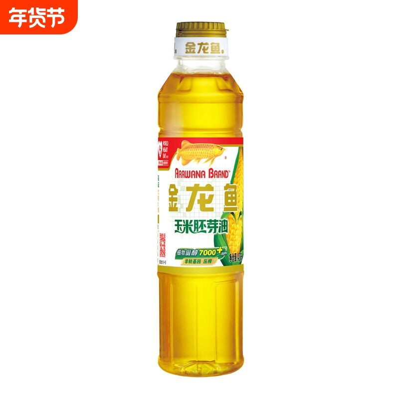 金龙鱼玉米胚芽油400ml装压榨清香炒菜烘焙食用油植物优质米油