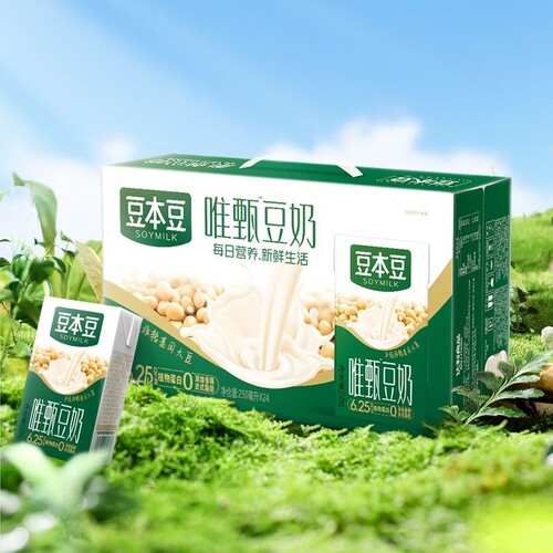 豆本豆唯甄原味豆奶250ml*24盒整箱装红枣谷物蜂蜜早餐奶植物每日 - 封面
