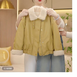 女童冬装 儿童加绒网红皮毛一体外套女中大童羊羔绒皮衣潮 2025新款